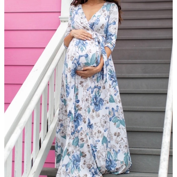 Maternity floral dress - Picture 3 of 4